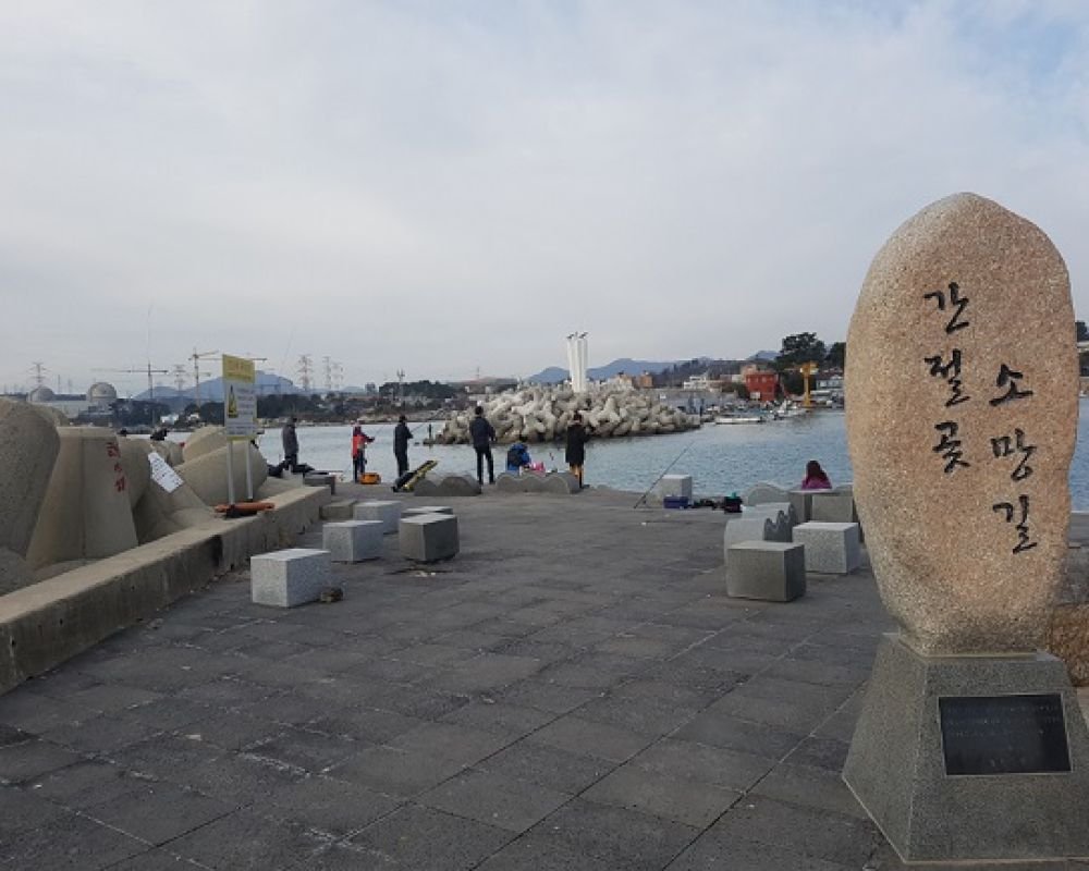 펜션앞 해변에서 낚시즐기기